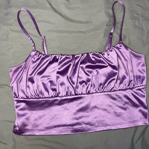 Chrome Purple Crop Tank
